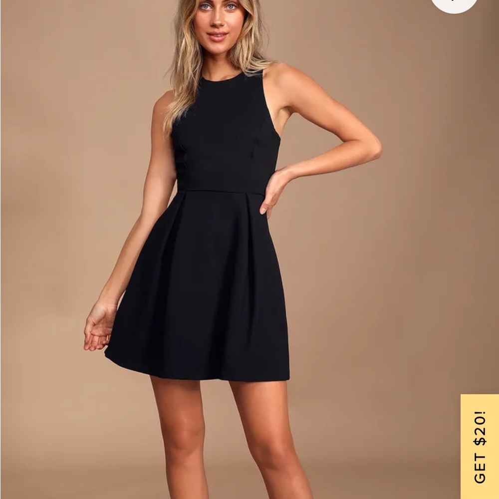 Lulu’s skater black dress